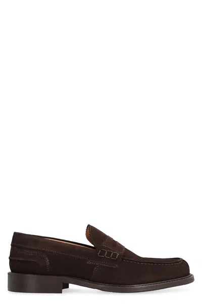 Bruno Magli Calfskin Loafers In Brown