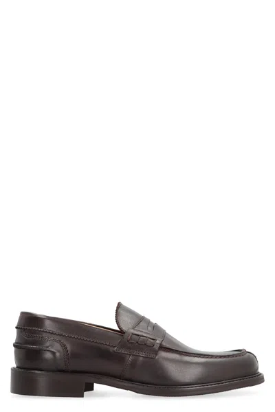 Bruno Magli Calfskin Loafers In Brown