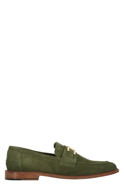 Bruno Magli Calfskin Loafers In Green