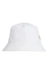Bruno Magli Canvas Bucket Hat In White