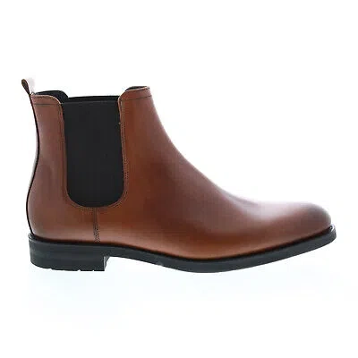 Pre-owned Bruno Magli Canyon Mb1cynb0 Mens Brown Leather Slip On Chelsea Boots
