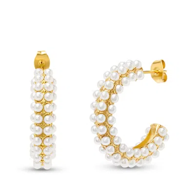 Bruno Magli Carla Gold Hoop Earrings In Multi