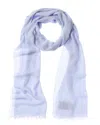 Bruno Magli Cashmere-blend Crinkle Wrap In Blue