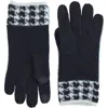 Bruno Magli Cashmere Houndstooth Gloves In Multi