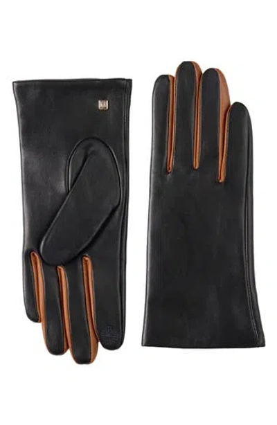 Bruno Magli Cashmere Lined Leather Gloves