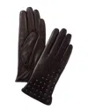 Bruno Magli Cashmere-lined Leather Gloves In Black