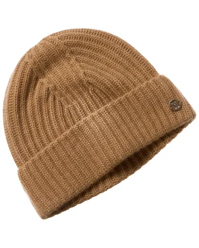 Bruno Magli Cashmere Rib Hat In Brown
