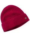 Bruno Magli Cashmere Rib Hat In Red
