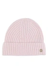 Bruno Magli Cashmere Ribbed Knit Beanie In Pink