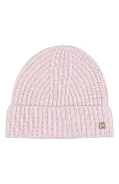 Bruno Magli Cashmere Ribbed Knit Beanie In Pink