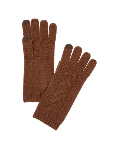 BRUNO MAGLI CENTER CABLE CASHMERE GLOVES