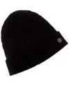 Bruno Magli Honeycomb Stitched Cuffed Cashmere Hat In Black