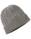 Bruno Magli Chunky Knit Cable Cashmere Hat In Gray