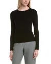 Bruno Magli Classic Crewneck Wool & Cashmere-blend Sweater In Black