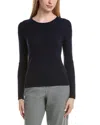 Bruno Magli Classic Crewneck Wool & Cashmere-blend Sweater In Blue