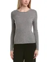 Bruno Magli Classic Crewneck Wool & Cashmere-blend Sweater In Gray
