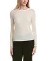 Bruno Magli Classic Crewneck Wool & Cashmere-blend Sweater In Neutral