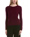 Bruno Magli Classic Crewneck Wool & Cashmere-blend Sweater In Red
