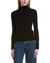 Bruno Magli Classic Turtleneck Wool & Cashmere-blend Sweater In Black