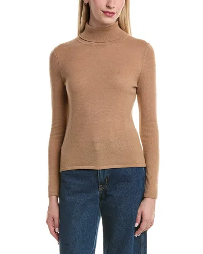 Bruno Magli Classic Turtleneck Wool & Cashmere-blend Sweater In Neutral