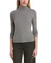 Bruno Magli Classic Turtleneck Wool & Cashmere-blend Sweater In Gray