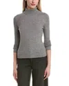 Bruno Magli Classic Turtleneck Wool & Cashmere-blend Sweater In Gray