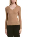 Bruno Magli Classic V-neck Wool & Cashmere-blend Sweater In Brown