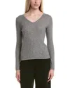 Bruno Magli Classic V-neck Wool & Cashmere-blend Sweater In Gray