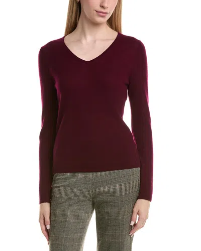Bruno Magli Classic V-neck Wool & Cashmere-blend Sweater In Burgundy