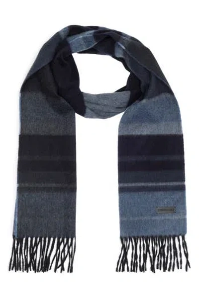 Bruno Magli Colorblock Cashmere Scarf In Navy