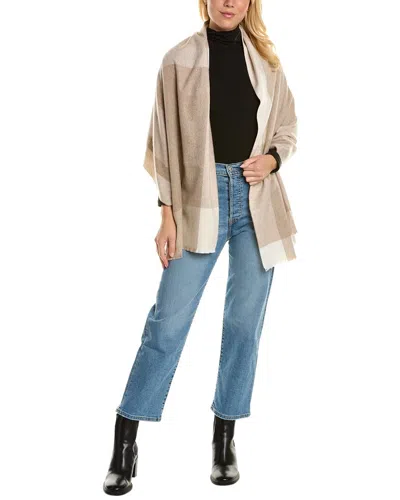 Bruno Magli Colorblocked Cashmere Wrap In Brown