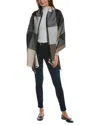 Bruno Magli Colorblocked Cashmere Wrap In Gray