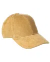 Bruno Magli Wide Wale Corduroy Baseball Cap In Yellow