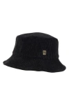 Bruno Magli Corduroy Cotton Bucket Hat In Black