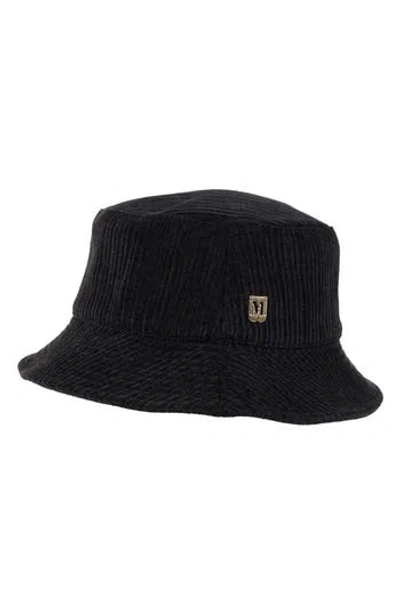 Bruno Magli Corduroy Cotton Bucket Hat In Black