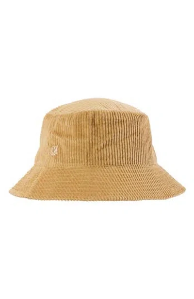 Bruno Magli Corduroy Cotton Bucket Hat In Camel