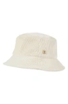 Bruno Magli Corduroy Cotton Bucket Hat In Ivory