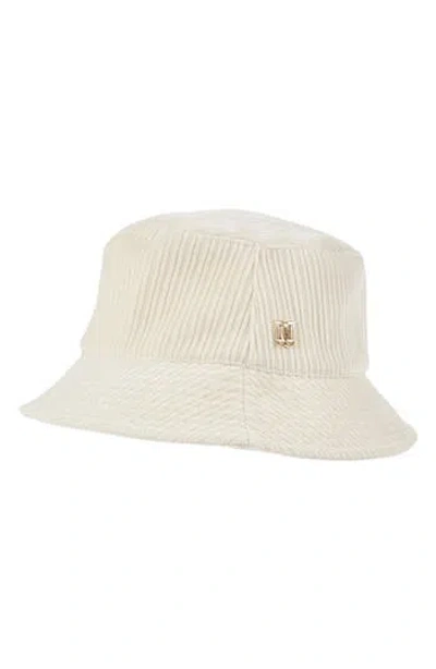 Bruno Magli Corduroy Cotton Bucket Hat In Ivory