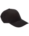 Bruno Magli Cotton Baseball Cap With Logo Buckle In Black