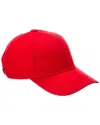 Bruno Magli Cotton Baseball Cap With Logo Buckle In Red