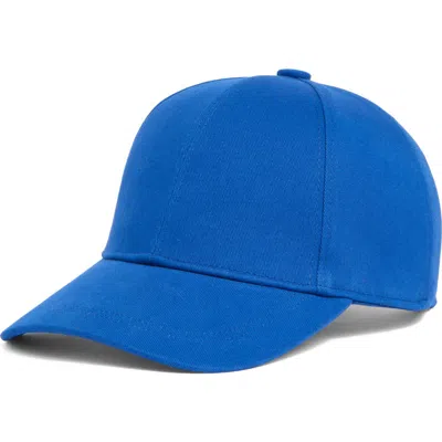 Bruno Magli Cotton Twill Baseball Cap In Blue
