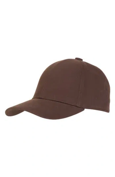 Bruno Magli Cotton Twill Baseball Cap In Brown