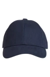 Bruno Magli Cotton Twill Baseball Cap In Navy
