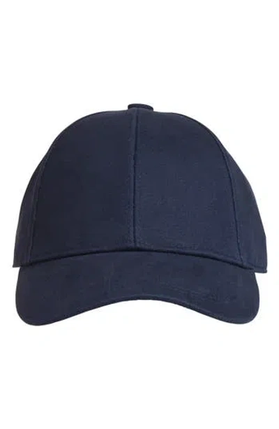 Bruno Magli Cotton Twill Baseball Cap In Navy