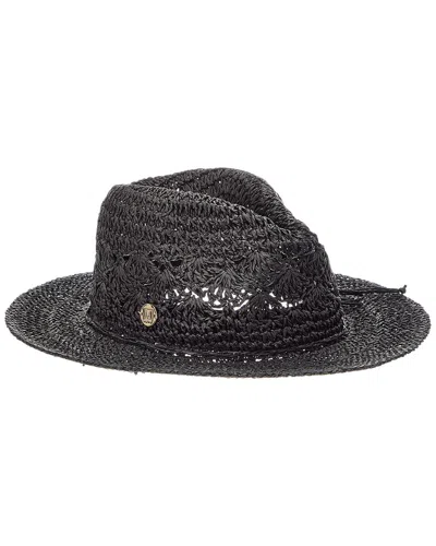 Bruno Magli Crochet Raffia Rancher Hat In Black