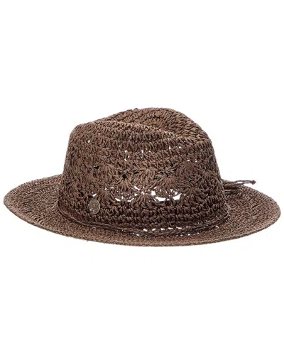 Bruno Magli Crochet Raffia Rancher Hat In Brown