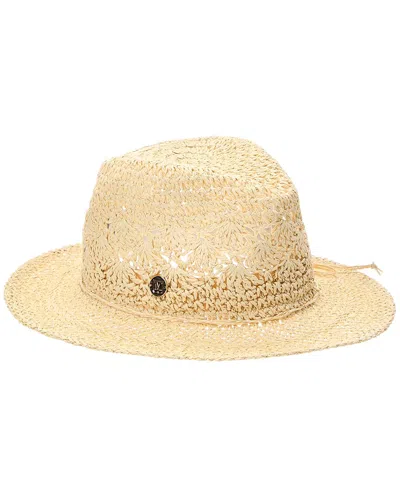 Bruno Magli Crochet Raffia Rancher Hat In Gold