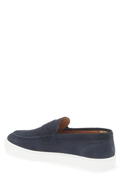 Bruno Magli Daniel Penny Loafer In Navy Suede