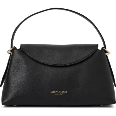 Bruno Magli Daniela Satchel Bag In Black Leather