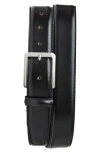 Bruno Magli Dante Leather Belt In Black